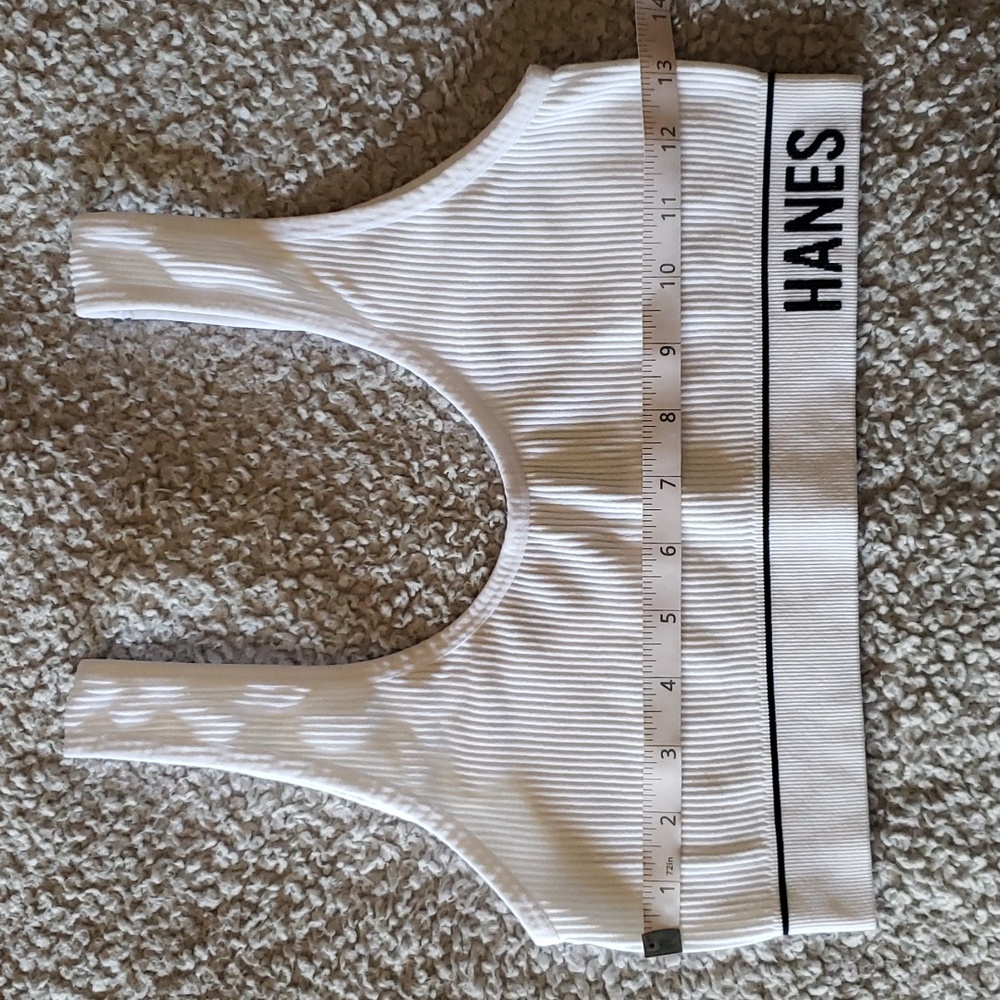 Hanes Logo Band Ribbed Scooped Lounge Bralette - Picture 5 of 6